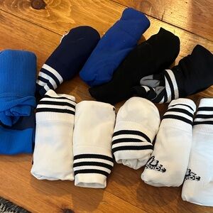 Adidas Men's Blue, Black, and White soccer Socks